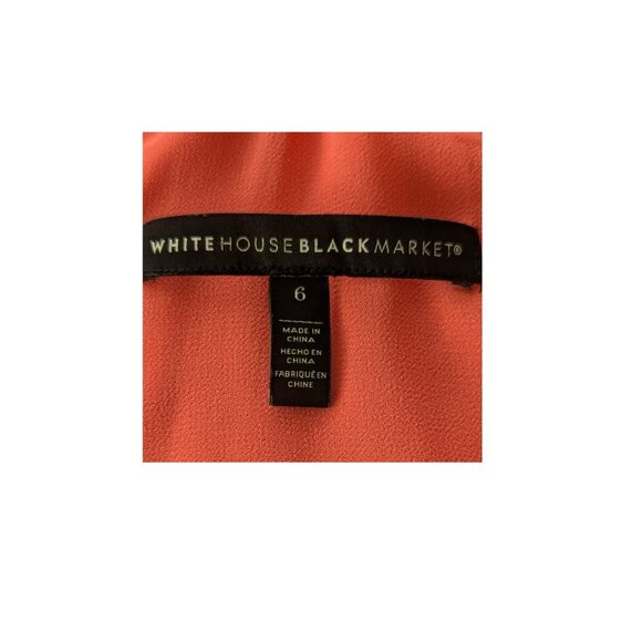 WHBM Coral Halter Ruffle Neck Sleeveless Blouse Top Size 6 EUC 🌺 - Picture 4 of 5